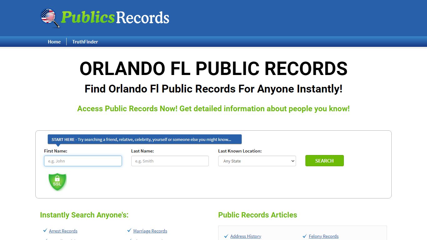 Find Orlando Fl Public Records For Anyone Instantly!